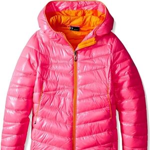 Spyder Big Girls' Timeless Down Hooded Puffer Coat